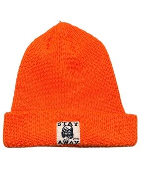 Stay Away Orange Knit Beanie